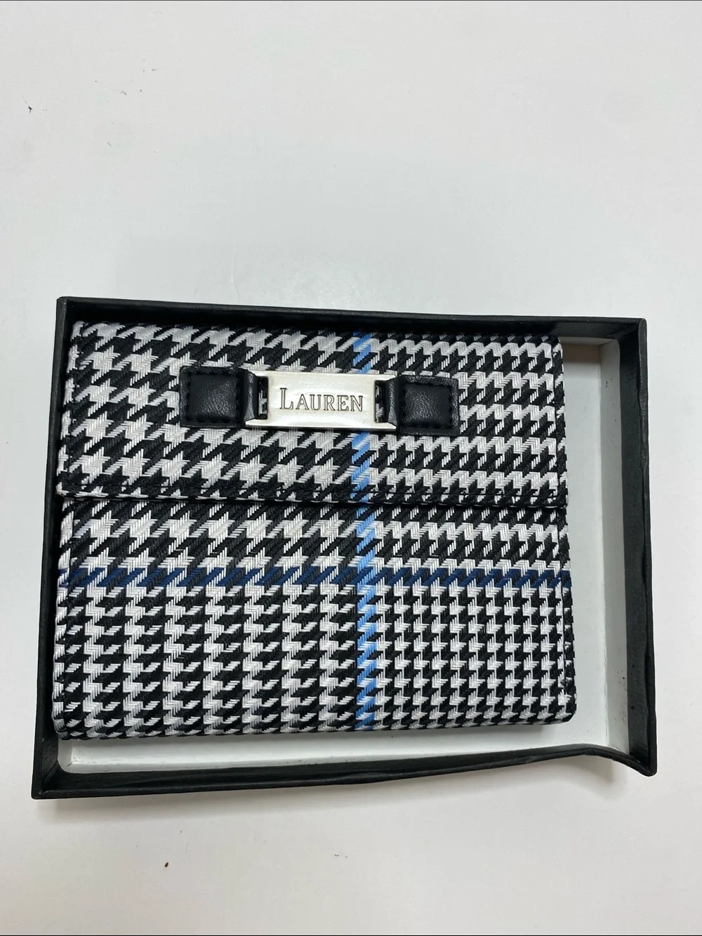 Ralph Lauren Black and Cream Houndstooth Shoulder Bag and Wallet - Picture 8 of 16